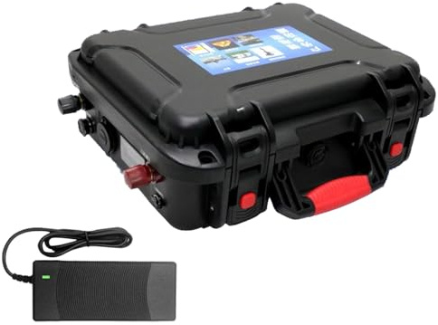 JCXYL EV 12V 60Ah 80Ah 120Ah 150Ah Outdoor Marine Thruster Battery Replacement 24V 60Ah 100Ah 150Ah 200Ah Lithium-ion Battery for 0-5000W Fishing Boat Motor,12V,200Ah