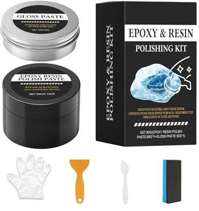 Epoxidharz Polier Set - Glanz Wiederherstellung Creme,Politur Für Epoxidharz,Für Bastler Einsteiger Profis Heimwerker Kunstprojekte