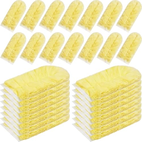 Newthinking 50 Pcs Flash Dust Magnet Refills, Fluffy Duster Refills, Yellow | Disposable Dusters Heads Set, Electrostatic Duster Removal, Large Capacity, Household Office Car Cleaning