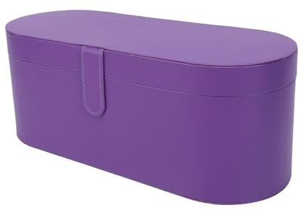 TIKATARER Hair Tools Reisetasche, PU-Tragetasche für Haartrockner, Kratzfeste, Spritzwassergeschützte Aufbewahrungsbox mit Stilvollem Design, Ideal für Zuhause und Reisen (Purple)