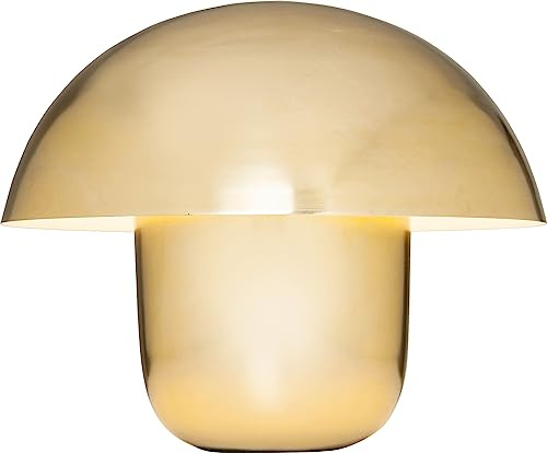 Kare Design Lampada Da Tavolo Mushroom, Oro, 44X50X50Cm, Forma A Fungo, Ottone, Stile Moderno, Camera Da Letto, Abat Jour In Elegante, Lampadina Non Inclusa