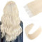 Sixstarhair Invisible Tape Extensions Echthaar, 20pcs 50g 55cm Remy Tape In Haarextension Echthaar #60 Klebe Extensions Echthaar Blond