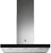 Hotte électrique 90 cm inox max 625 m3/h), Hob2hood, F. Brisa, sortie 150 mm, LED, éclairage inclus T-Invertie frontale en verre noir