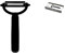 Officine Standard 9747900 Pelapatate Con Lama e Manico Antiscivolo, Ceramica, Nero
