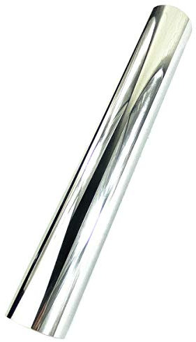 Foglio di vinile adesivo permanente lucido metallizzato, disponibile in rosa, oro e argento, per personalizzare i bicchieri, per fustellatrici Silhouette e Cricut, 30 x 152 cm Argento