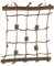 Bird Climbing Net Hemp Rope Bird Climbing Ladder Hanging Cage Chew Toy Play Gym Hanging Swing Net for Parrots, Budgies, Parakeets, Cockatiels, Conures, Macaws, Lovebirds, Finches