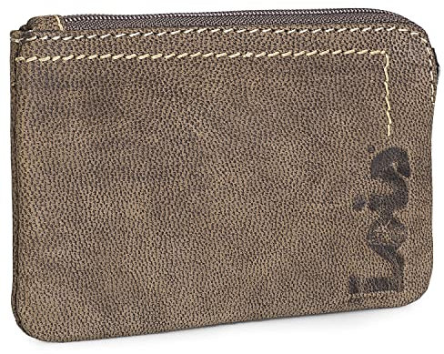 Lois - Porte Monnaie Homme Cuir Souple Petit Format - Petit Porte Monnaie Homme - Bourse Porte Monnaie Multi Rangements Anti RFID. Porte Carte Cuir., Marron