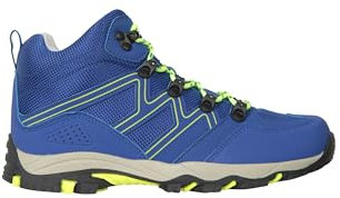 Mountain Warehouse Oscar Kids Walking Boots – Suede Footwear with Sturdy Grip, Padded Ankles & Strong Outsole – For Spring Summer Travelling, Hiking, Camping Cobalt Kids Shoe Size 1