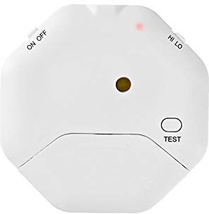 Ex-Pro [1 PACK] Ultra Thin Glass Break Vibration Shock Sensor Detector with 85dB Alarm for Window Door Home Security - White