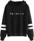 MINIDORA Friends Hoodie for Women Trendy Pullover Long Sleeves Sweatshirt Gift for Friends M,Black