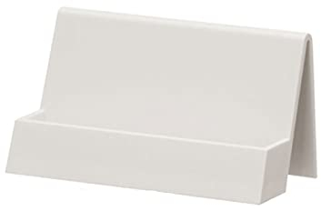 Porte-cartes de visite moderne en plastique pour bureau, support de présentation de cartes de visite pour bureau, maison - Blanc - 1 pièce