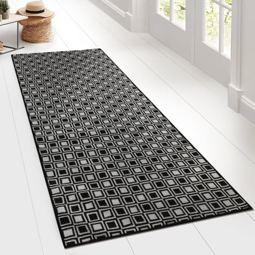Floordirekt Teppichläufer Naas - Läufer für Küche, Flur & Wohnraum - Feinschlingen Teppich - rutschfest & antistatisch - Küchenläufer Flurteppich Flurläufer (80 x 400 cm)