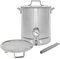 Pre Installato Pentola Per Birra Fatta in Casa,30L Acciaio Inossidabile Bollitore Per Brodo Pentole Con Coperchio,Valvola A Sfera E Termometro Per La Produzione Della Birra Cucinando E Bollitura