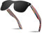 KITHDIA Holz Sonnenbrillen Herren und Damen Polarisierte Sonnenbrille mit Holzbügeln/UV400-Schutz
