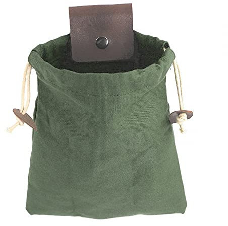 Bolsa de Forrajeo.Plegable Impermeable Lona Encerada, Bolsa de Bushcraft con Hebilla de Cordón para Acampar, Senderismo, Entrenamiento