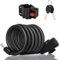 Wonnell Lucchetto per Bicicletta,180cm/12 mm Lucchetto Bici Lucchetti Cavo Blocco per Bicicletta con 2 Chiavi,Catena Antifurto a Spirale per Bici, Triciclo, Scooter,Lucchetto Bici