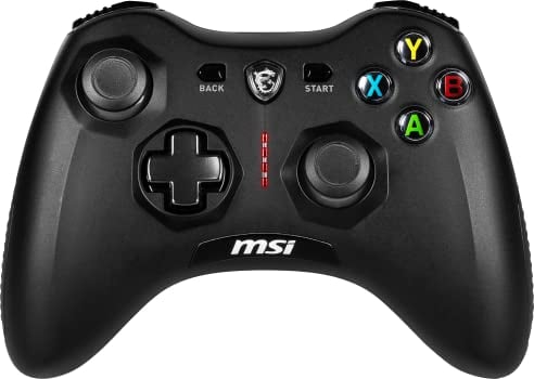 MSI FORCE GC30 V2 Wireless PC Gamepad Controller - 2.4 GHz, 600mAh Li-ion Battery, Interchangeable D-Pad Covers, Dual Vibration Motors, USB 2.0 - Wired/Wireless