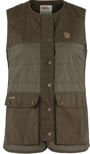 Fjällräven Forest Wool Padded Vest W, 633 Dark Olive, XS