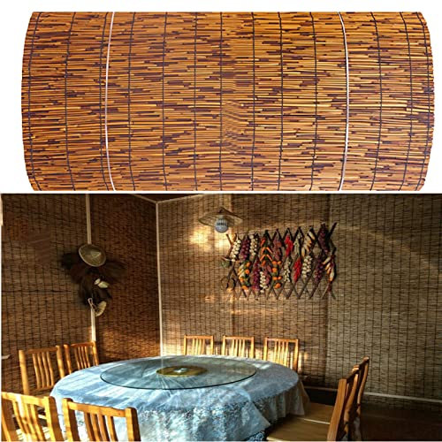 KDDFN Umweltfreundlicher Natürlicher Schilfrohrmatte,Sichtschutz-Schilfvorhang,Balkon-Schilfschutz,Reed-Gartenzaunteiler,UV-beständiger Geländerzaun,Anpassen (160x300cm/5.2x10ft)