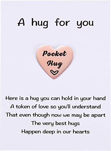 RISFIHEI Klein Glücksbringer in Herz Form,Gute Besserung Karte,Vergissmeinnicht Geschenk,Gute Besserung Geschenke für Frauen Freundinnen Lieblingsmensch Freund Familie Patient (Roségold)