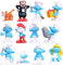 Figures Set, 12 Stück Smurfs Kuchendekorationen, Geburtstags Party liefert, Cupcake Figuren, Kinder Party Dekorationen, Mini Figuren Dekorationszubehör Set