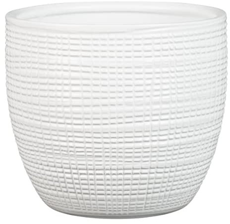 Scheurich Corteza, Blumentopf aus Keramik, Farbe: Panna, 15,6 cm Durchmesser, 14 cm hoch, 1,9 l Vol.