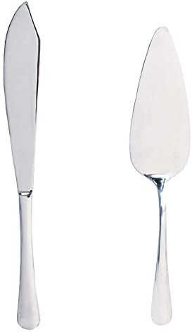 BESCH Pala y Cuchillo para Tarta set de 2 Piezas de Acero Inoxidable (Pala y Cuchillo de Tarta)