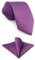 S&W SHLAX&WING Corbatas para hombre Dotty Purple con Blue Dots Tie Set con Pocket Square a juego 147cm