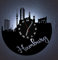 Designbysh LED Wanduhr Hamburg Skyline Uhr Hintergrundbeleuchtet mit schleichendem Uhrwerk
