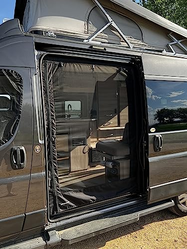 VanEssential Bug Screen Designed for Fiat Ducato and Ram Promaster Sliding Door (Right Hand - UK/AUS/NZ) - MAGNETIC CLOSURE