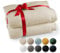 Blumtal Premium 2-TLG. Saunatuch Set 80x200cm - Saunahandtuch Oeko-TEX Zertifiziert, 100% Baumwolle, Frottier XXL- Saunatücher, Extra Weich und Saugstark, Sand - Beige