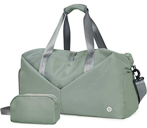 Ceneda Sporttaschen Klassische mit Schuhfach und Nassfach Tragbare Übernachtungs Wochenendtasche Reisetasche Yoga Tasche für Damen und Herren Gym Bag (Dunkelgrau)
