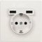 SIMON - Kit Enchufe de Empotrar Schuko + 2USB-A, Serie Simon 270, Enchufe de Pared Plano y Fino, Enchufe Hembra, Fácil de Instalar, Apto para Interiores, Incluye Marco, Tapa y Mecanismo, Color Blanco