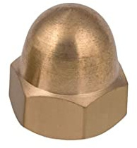 1/2/5pcs M3 M4 M5 M6 M8 M10 M12 M14 M16 M18 M20 Brass Acorn Cap Dome Nuts Brass Cap Type Copper Nut Cover Semicircle Dome Nuts (Size : M6-2pcs)