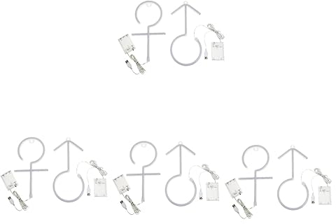 UKCOCO 8 Stk Neonlichter Led-nachtlichtbirnen Badezimmer Leuchtreklame Led-leuchtreklame Wc Wandaufkleber Leuchtreklame Für Badezimmer Neon-wc-schild Plastik Mann Diashow Männlich