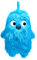 itsisa Wärmflasche Blaues Monster mit Fellbezug, 1 L - Bettflasche, Wärmekissen