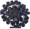 GORGECRAFT 5 Yards 3D-Plissee-Chiffon-Spitzenbesatz Satin-Rüschenrand Stoff Dekorative Applikation Fransenbesatz Zum Basteln Nähen Hochzeitskleid Rock Kopfbedeckung Tischdecke Verzierung Schwarz