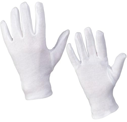 SC-Normteile Trikot-Handschuhe - Baumwollhandschuhe - (2 Paar) Größe 6 (XS) - weiss - CAT 1-100% Baumwolle - SC0300