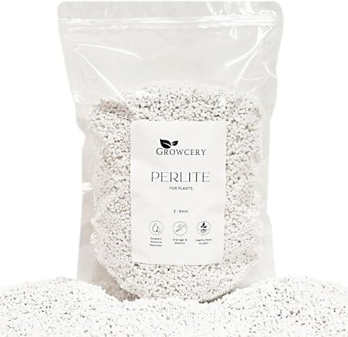 Growcery Premium Perlite for Plants 2-5mm, Perlite for indoor plants, horticultural grit, compost for outdoor plants, top soil additive 1L, 2L, 5L, 10L, 20L, 30L, 50L, 100L (1L)