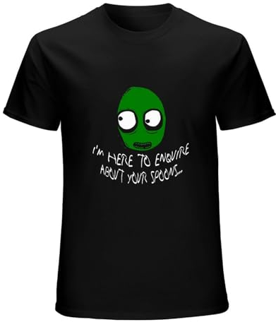 Salad Fingers Spoons Tee Mens T Shirt Nightmare Halloween Rusty Hubert Cumberdale Fun Black XL
