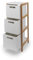 BESCH Estantería de Almacenaje 3 Cajoneras de Bambú y MDF 72x28x24.5cm - Mueble Armario de Bambú de Estante y Cajones Separable para Cocina, Baño y Dormitorio