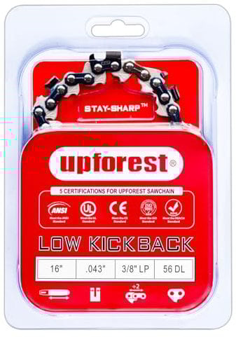 16 Inch Chainsaw Chain 3/8 LP Pitch .043'' Gauge 56 Drive Links R56 Fits MILWAUKEE M18,CRAFTSMAN CMCCS660,DEWALT DCC690M1,ECHO CCS-58V,EGO CS1600,WORX WG385,POULAN 300E,MAKITA and More (90EOP56X1)
