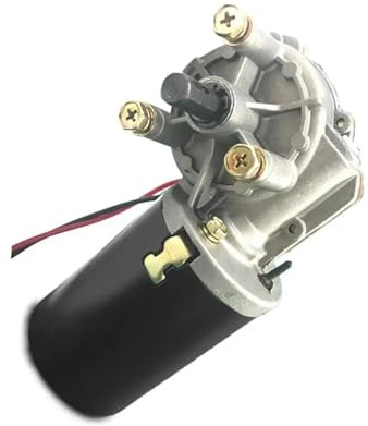 LTUNKHWP Moteur de réduction d'engrenage à vis sans Fin Gauche DC12V/24V 60W, 90-360 TR/Min, for Porte de Garage, volet Roulant, Moteur de réduction à Couple élevé(24V 330rpm)