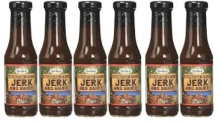 Grace Jerk BBQ Sauce I 375G I Captures the Authentic Taste of Jamaican Jerk Seasoning in a Rich Barbecue Sauce I Jamaica's Renownwed for Its Spicy Cuisine I Pack of 6 I Whole Case