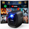 [Auto Focus/Apps intégrée] Vidéoprojecteur avec WiFi et Bluetooth 4K 1080P Natif Rétroprojecteur avec Apps et Android TV OS, Correction Auto, Haut-Parleur Stéréo, Mini Projecteur Portable, Noir