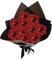 CAKEEYUM Glitzer Rosen Bouquet 1 Set Realistische künstliche Rosenbouquet -Set umfasst 10 Rose, 10 Stiel, 2 Packpapier und 2 Band Romantische Everlastende Blumenstrauß für Hochzeit, Valentine, Rot
