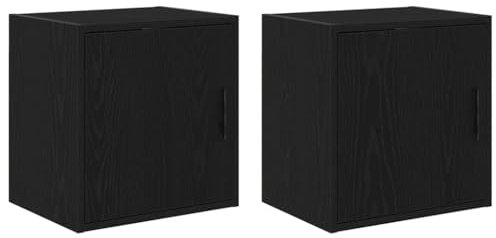 Juroupi Pensili per Garage 2 pz Neri in Legno Multistrato -860628