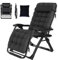 YOIZO Liegestuhl Klappbar 84cm Relaxsessel Garten mit Kissen, Einstellbar Sonnenstuhl für Patio Strand Pool, Klappliegestuhl Liegestuhl Garten mit Kopfkissen 260kg (1-Schwarz)