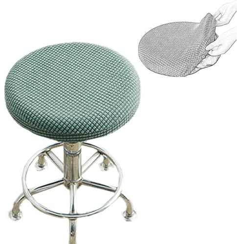 YNJJKA 2PCS Hocker Bezug Runde, Hochelastischer Waschbar Drehstuhlhockerbezug Rund Hockerbezug Stuhlbezug(K14,40-45CM)