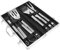 DIKACA Grillzubehör Set Teilig Im Aluminiumkoffer Hochwertige Grillwerkzeuge Für Outdoor Events Camping Und Transportierbar Und Platzsparend